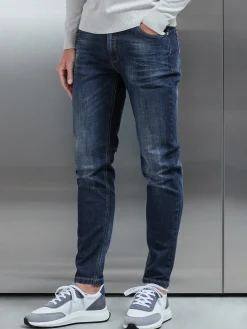 Slim Fit Denim Jeans - Dark Blue