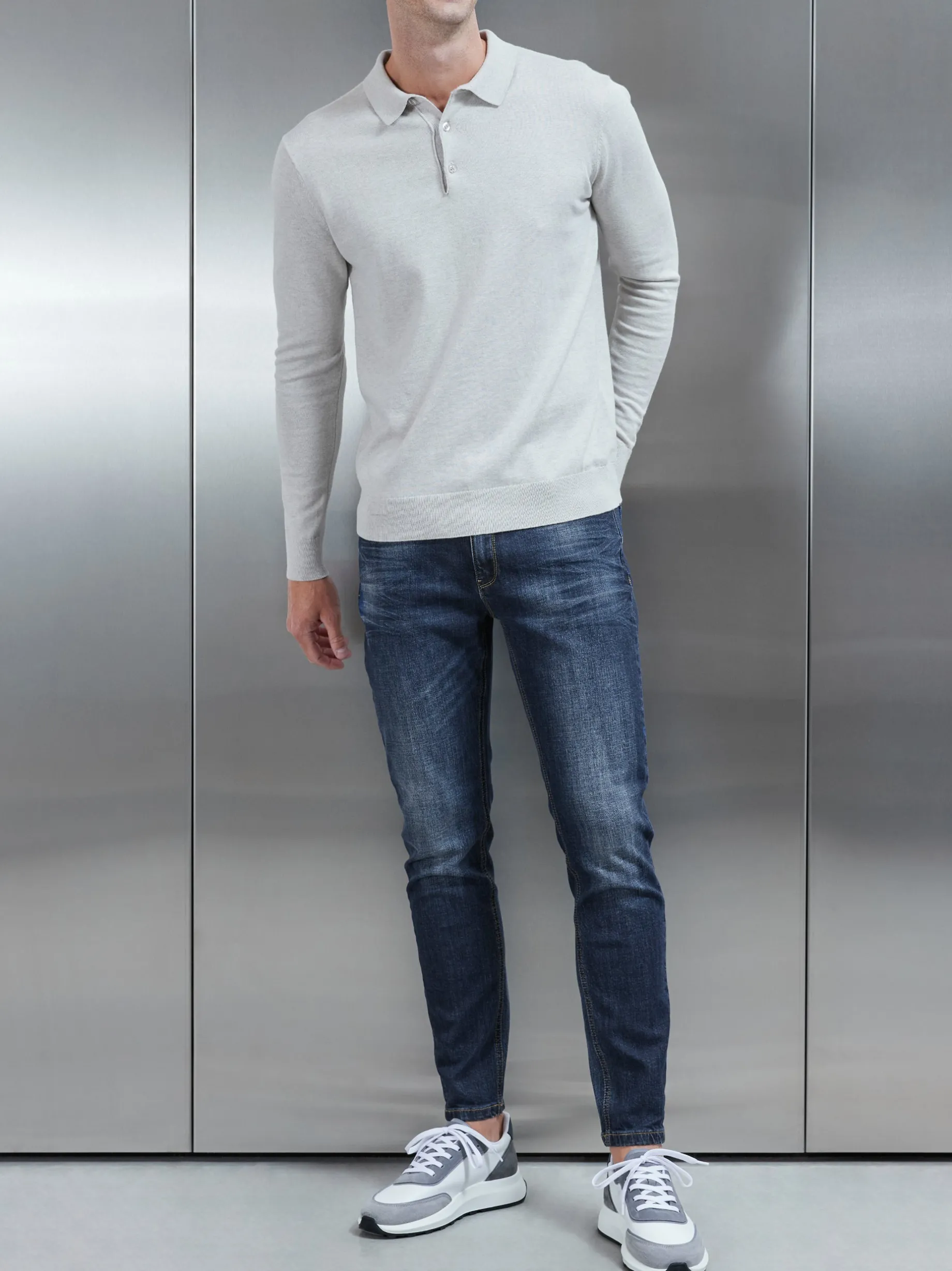 Slim Fit Denim Jeans - Dark Blue