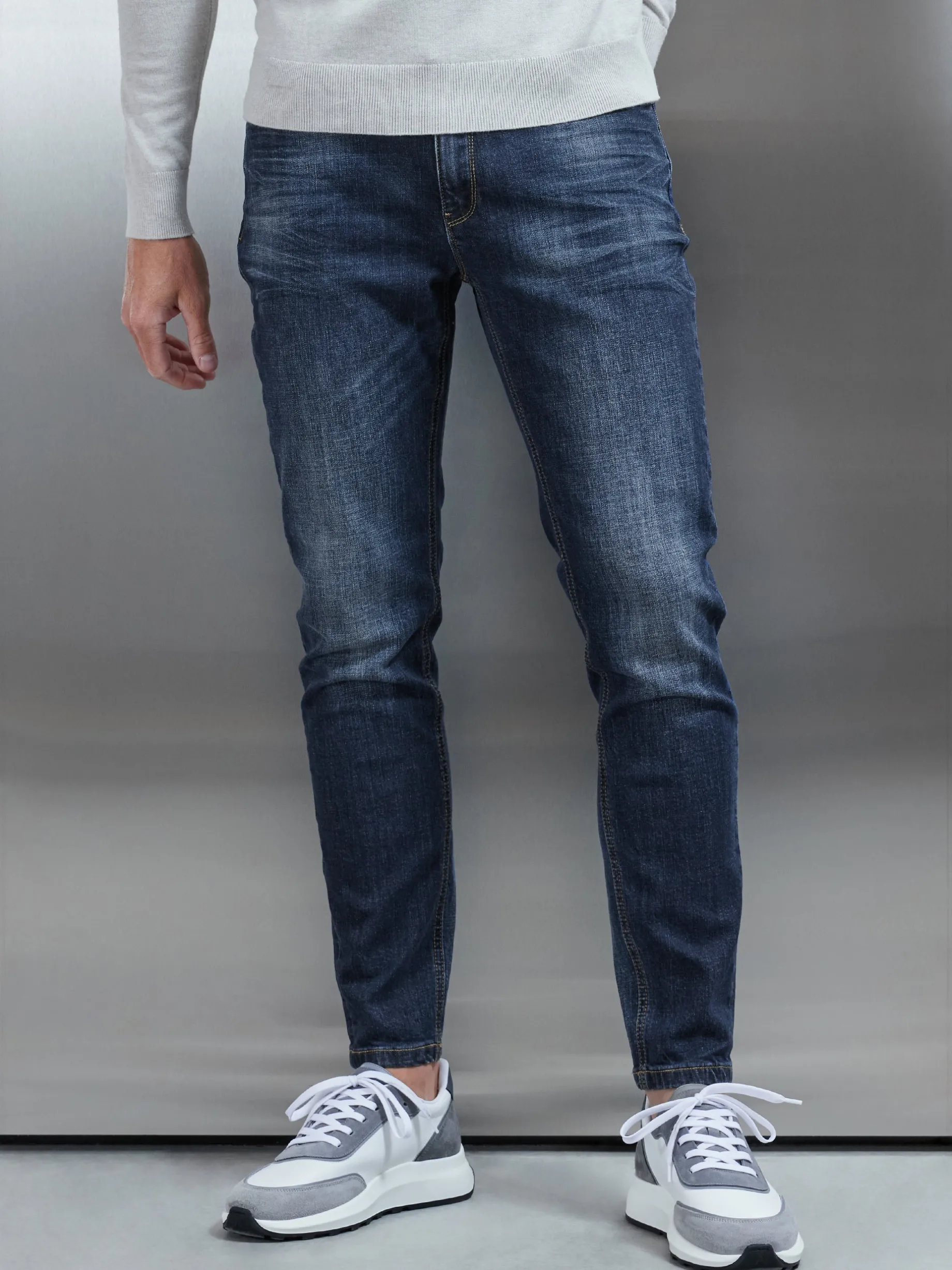 Slim Fit Denim Jeans - Dark Blue