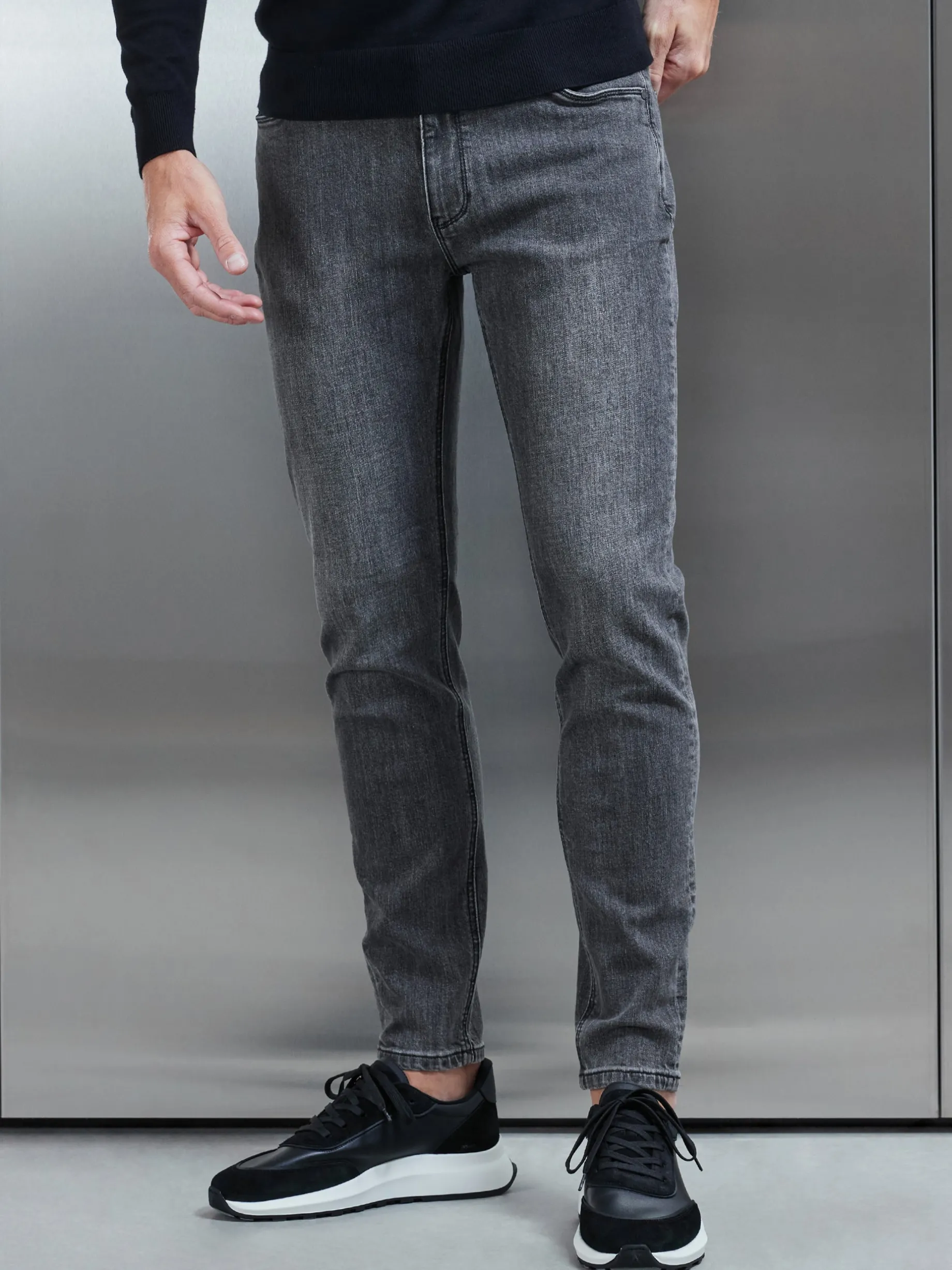 Slim Fit Denim Jeans - Grey Wash