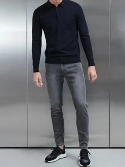 Slim Fit Denim Jeans - Grey Wash