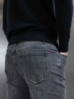 Slim Fit Denim Jeans - Grey Wash