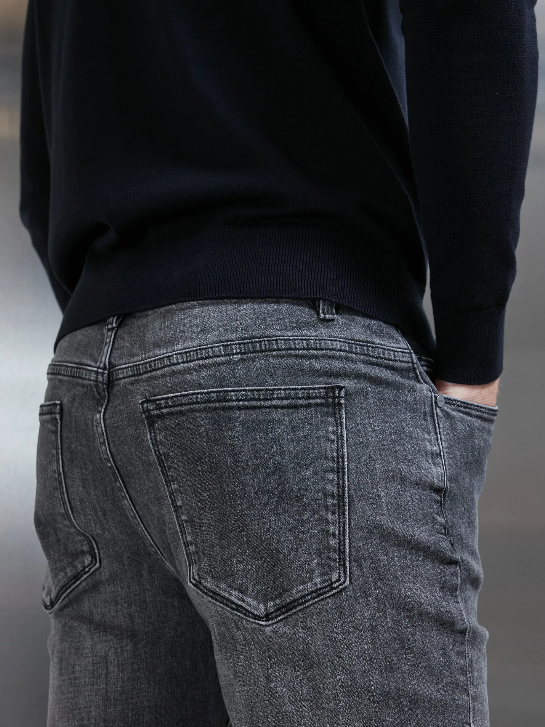 Slim Fit Denim Jeans - Grey Wash