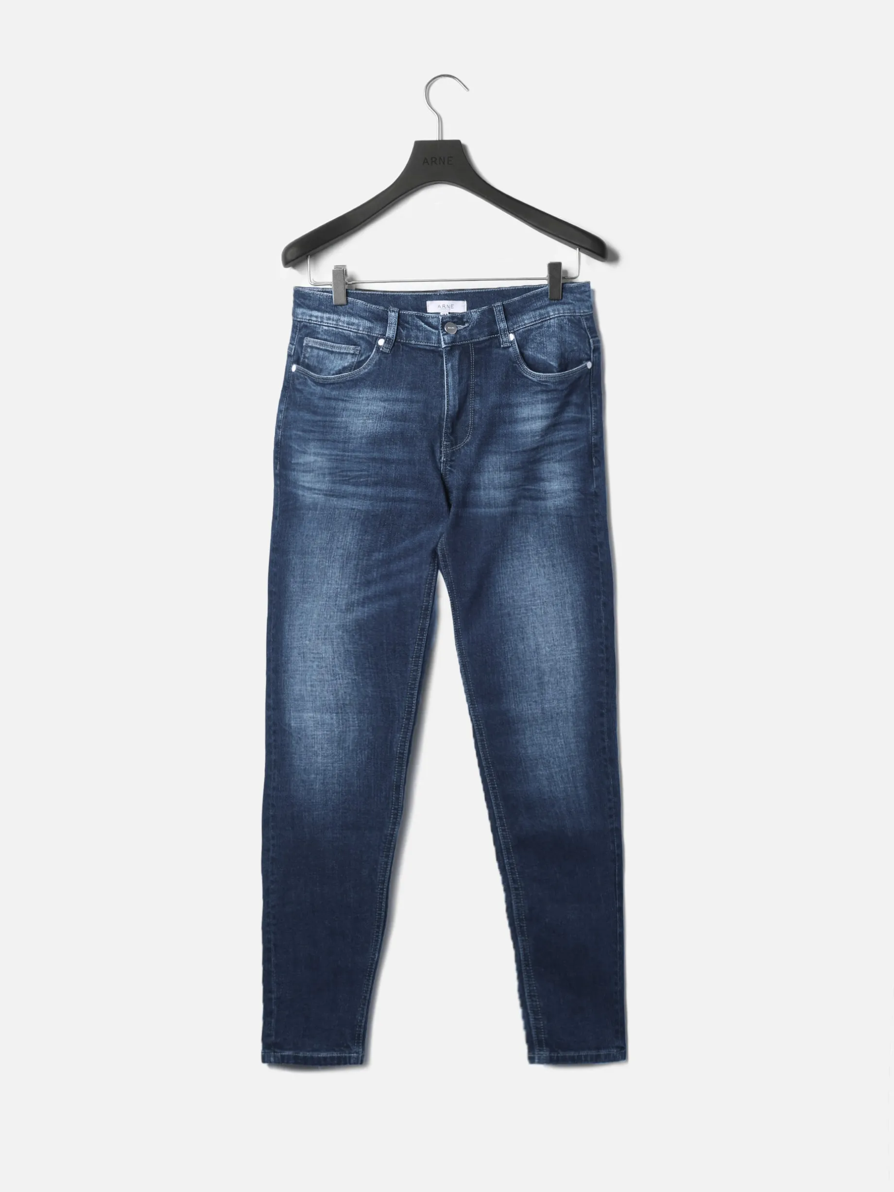 Slim Fit Denim Jeans - Mid Blue