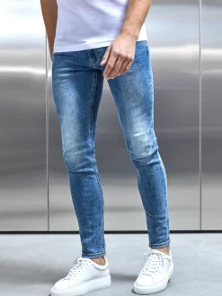 Slim Fit Denim Jeans - Mid Wash
