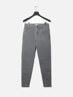 Slim Fit Denim Jeans - Solid Grey