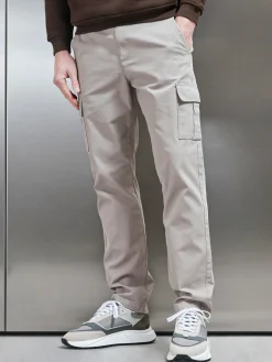 Smart Relaxed Cotton Cargo Pant - Taupe