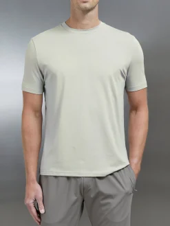 Stretch Cotton Modal T-Shirt - Stone