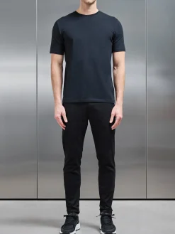 Stretch Slim Fit Cotton T-Shirt - Black
