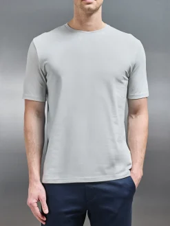 Stretch Slim Fit Cotton T-Shirt - Stone