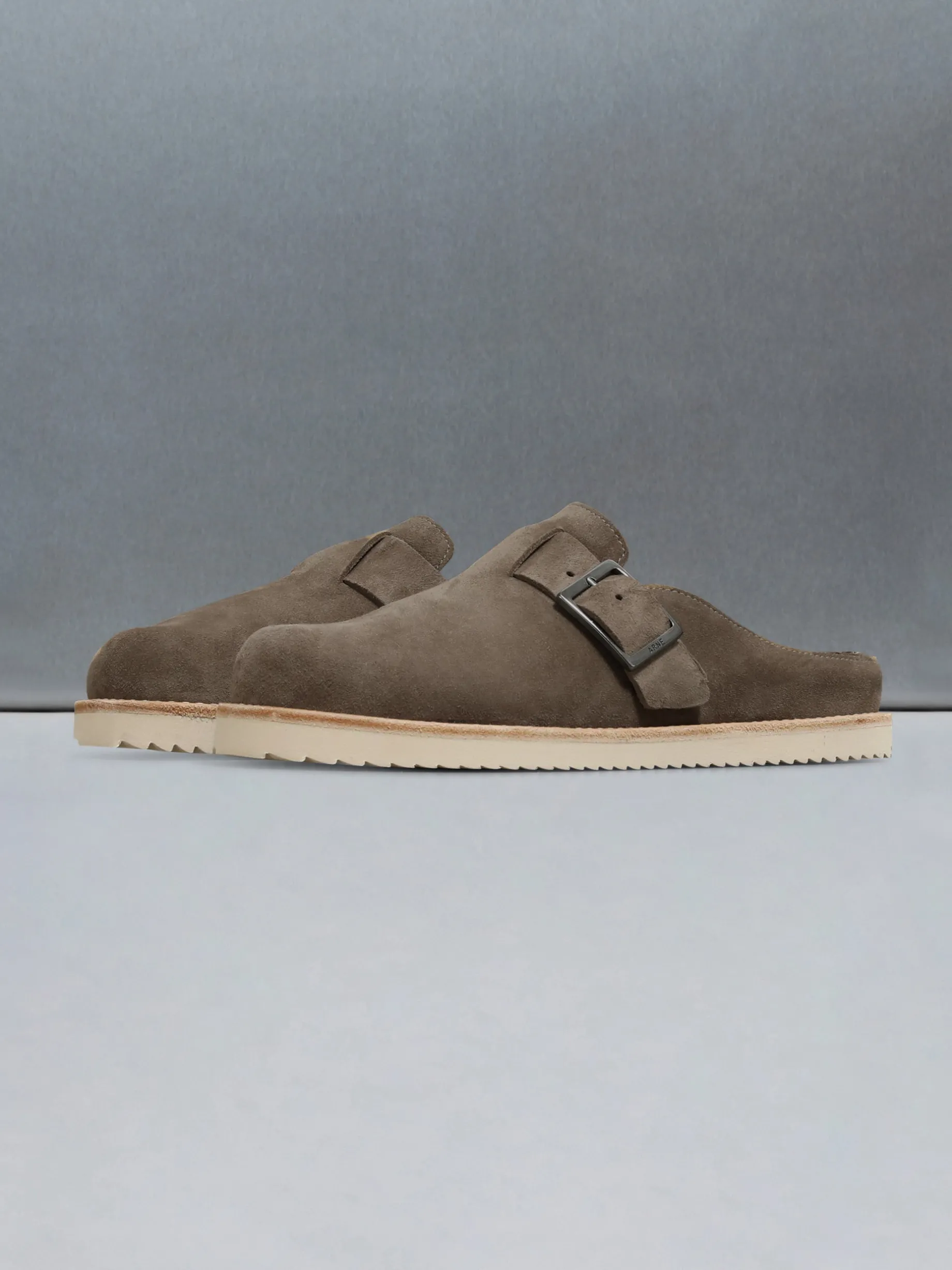 Suede Mule - Taupe