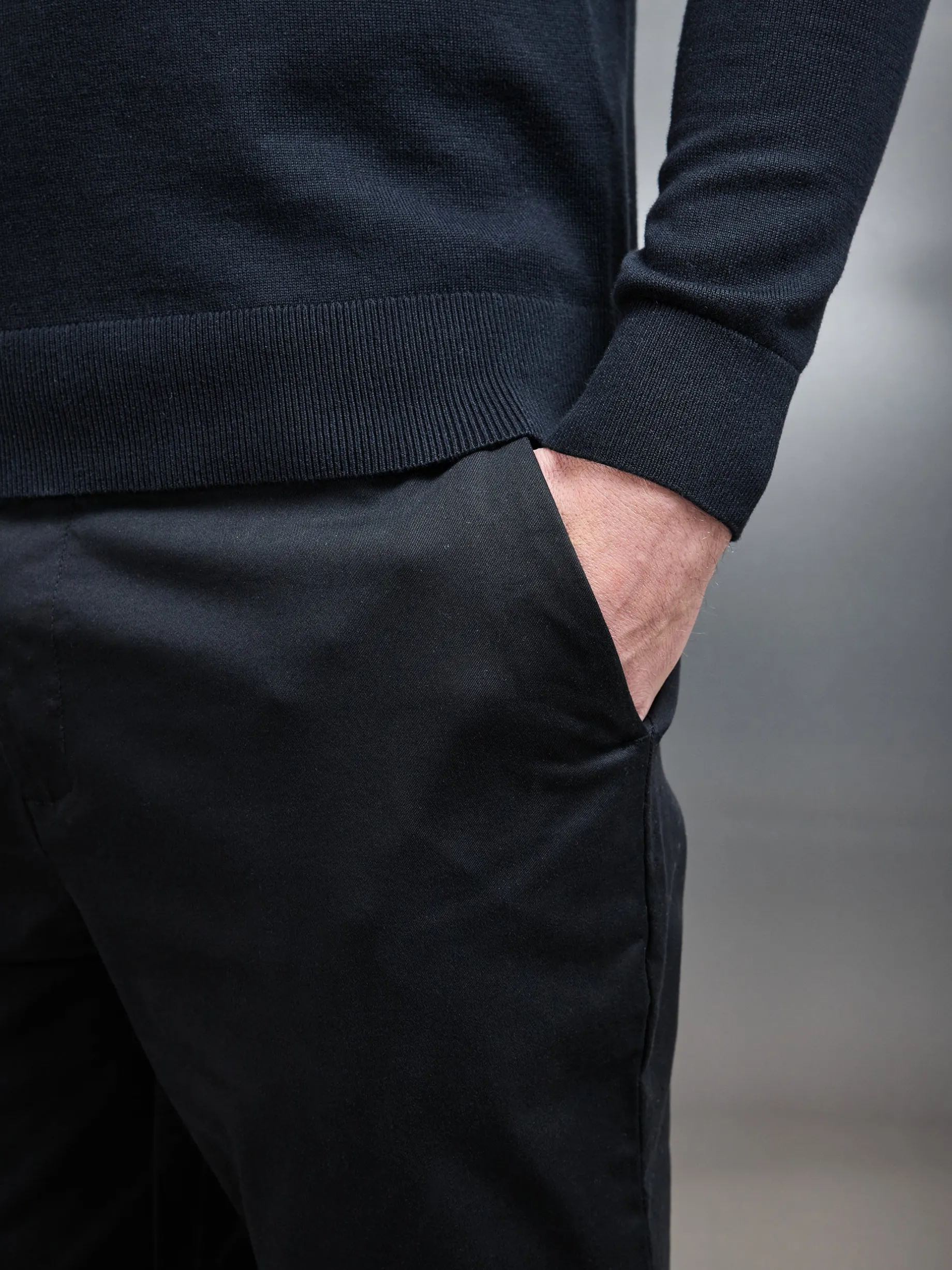 Tailored Chino Trouser - Black
