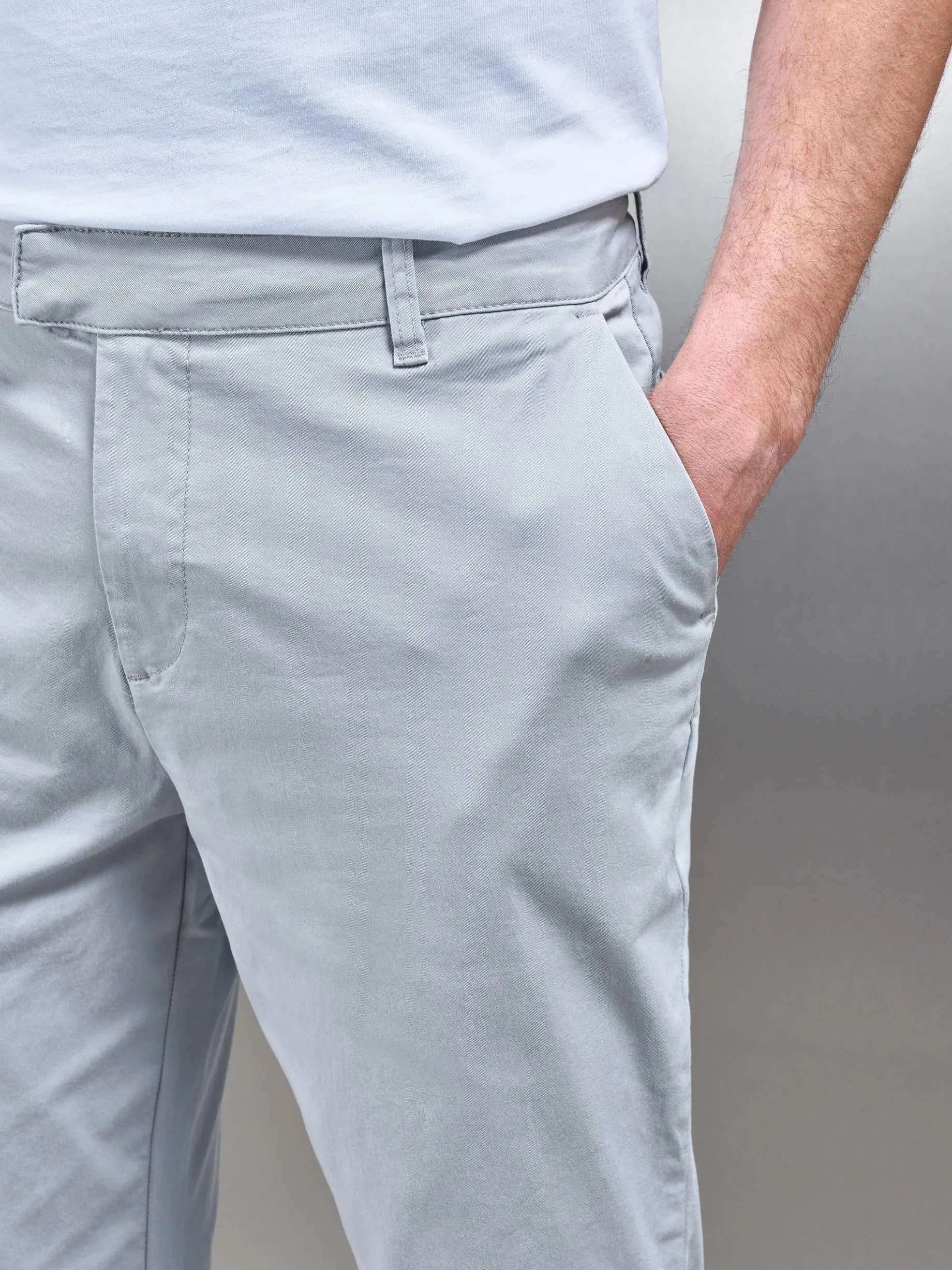 Tailored Chino Trouser - Mid Grey