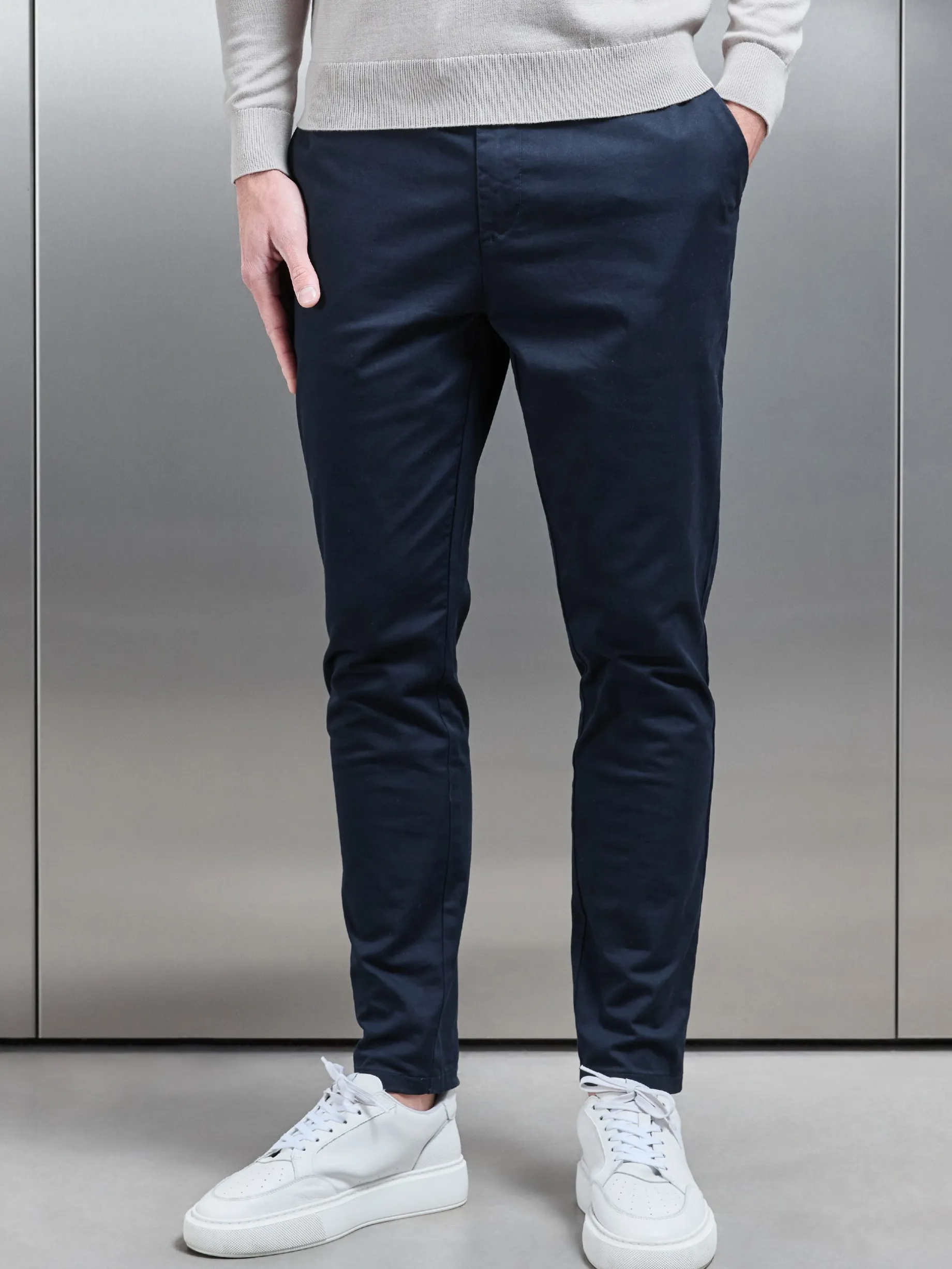 Tailored Chino Trouser - Navy