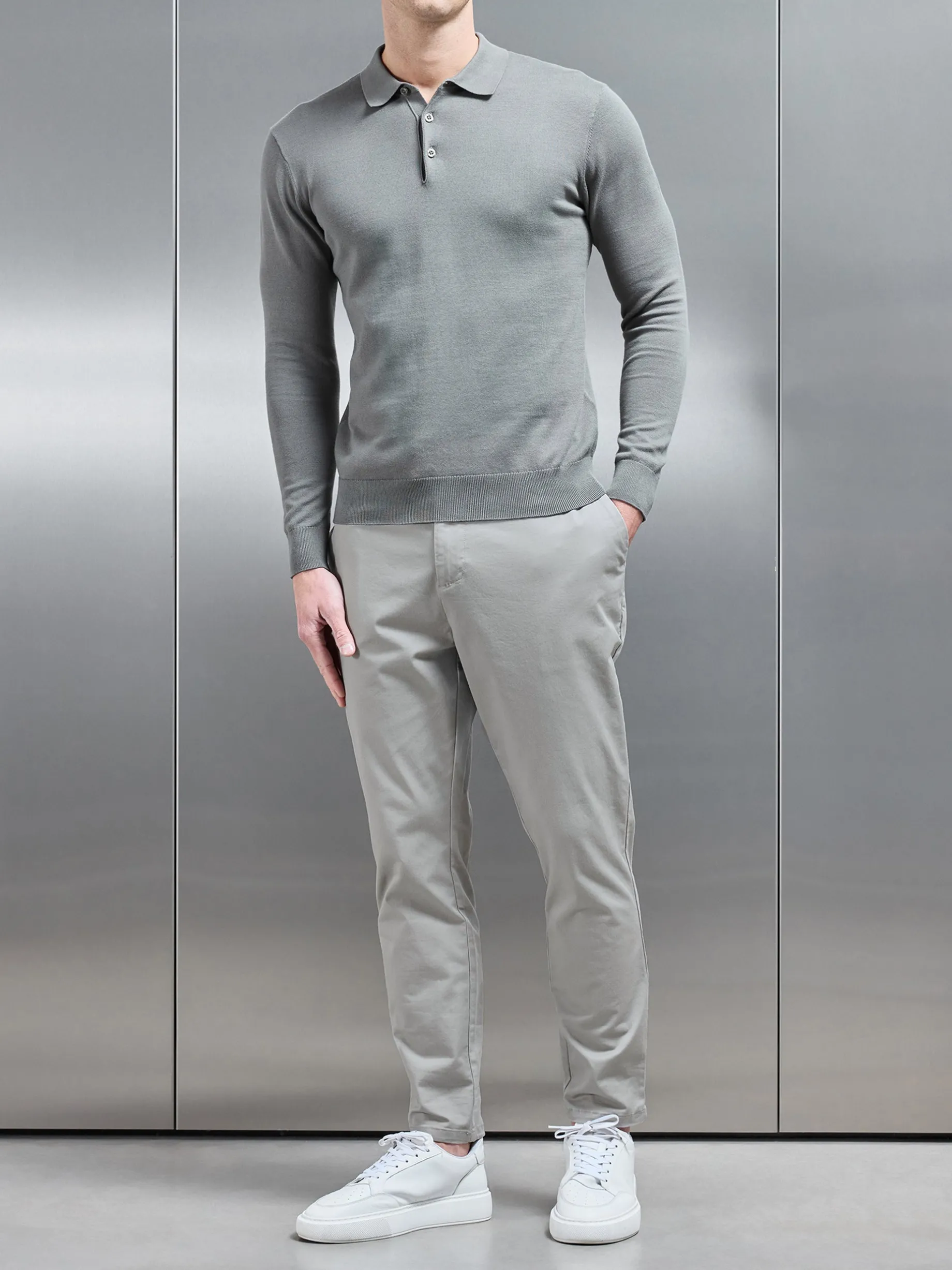 Tailored Chino Trouser - Stone