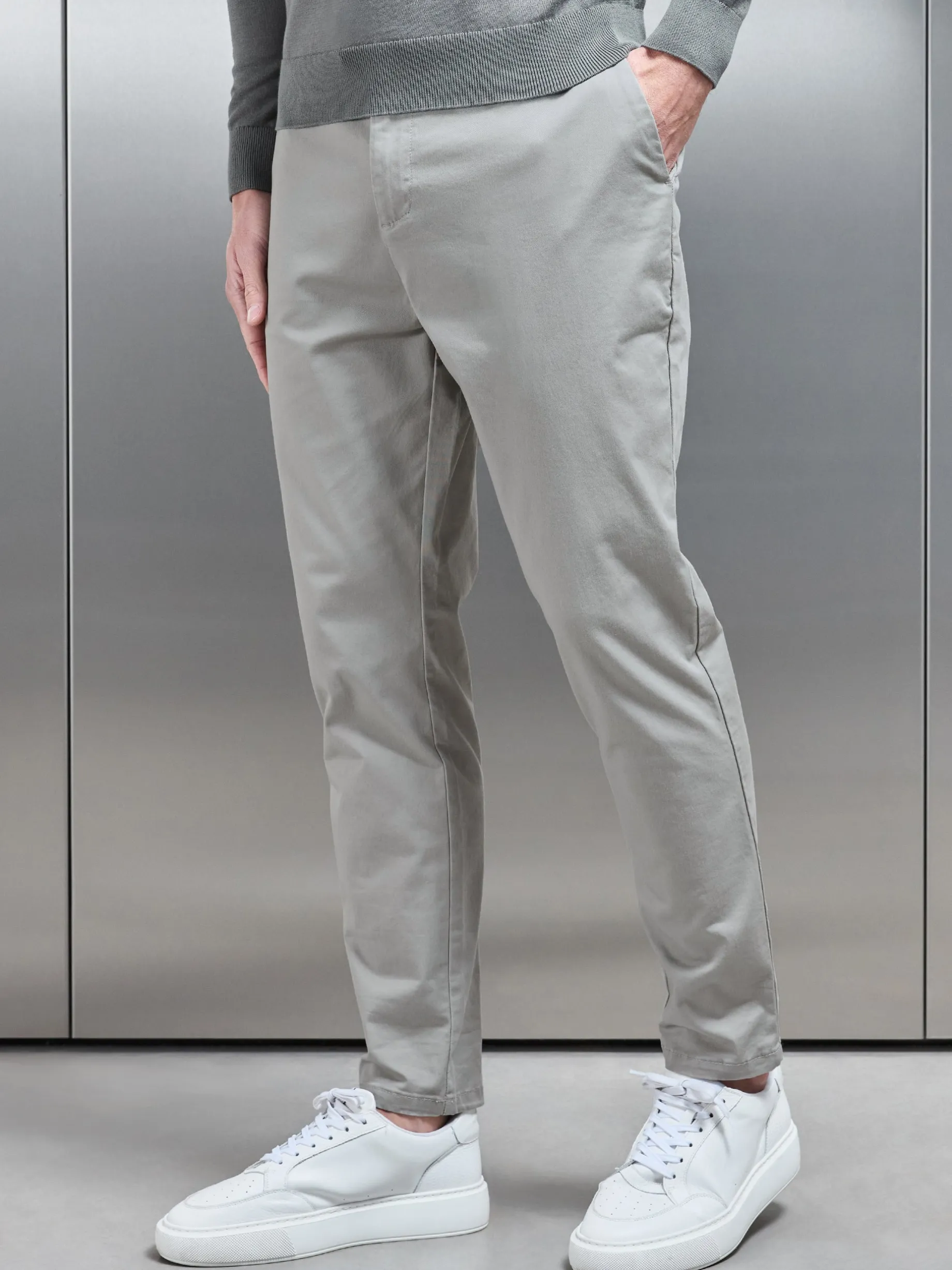 Tailored Chino Trouser - Stone