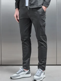 Tailored Cotton Cargo Pant - Grey
