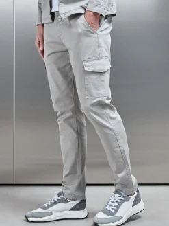Tailored Cotton Cargo Pant - Stone