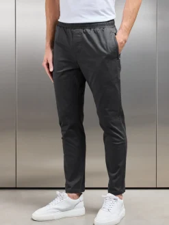 Tailored Drawstring Chino Trouser - Grey