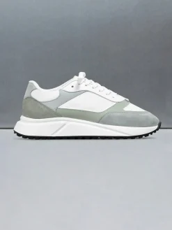 Technical Runner - White Olive