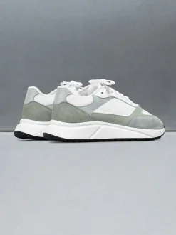 Technical Runner - White Olive