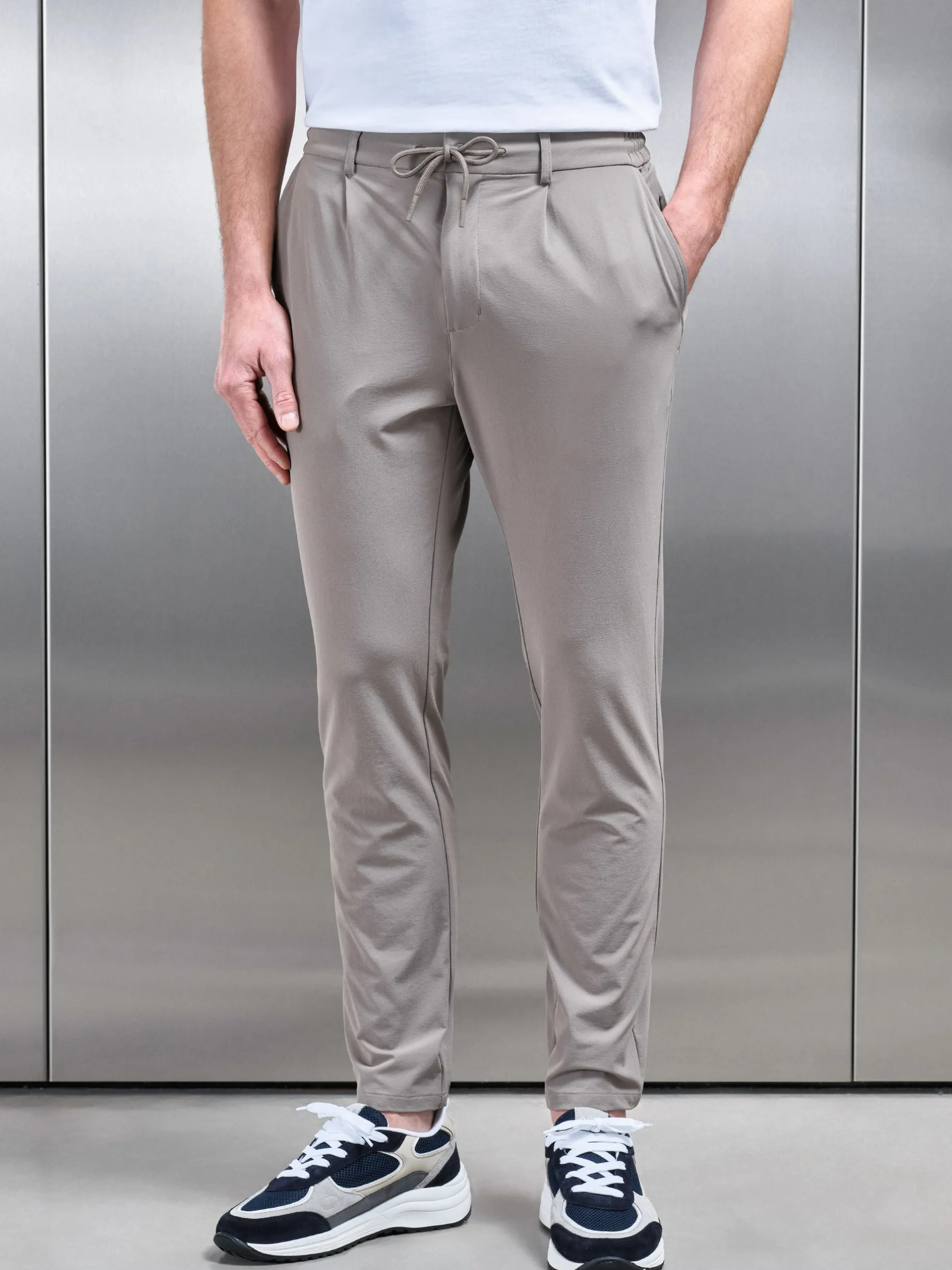 Technical Stretch Chino Trouser - Taupe