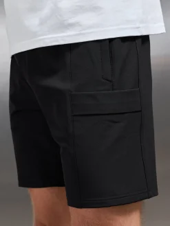 Technical Tailored Cargo Short - Black
