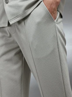 Textured Interlock Trouser - Stone