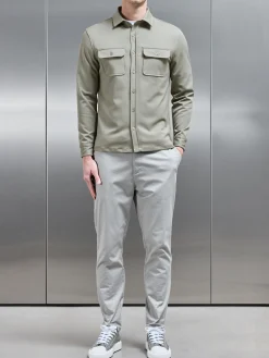 Textured Overshirt - Olive