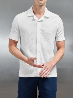 To The Beach Revere Collar Shirt - White