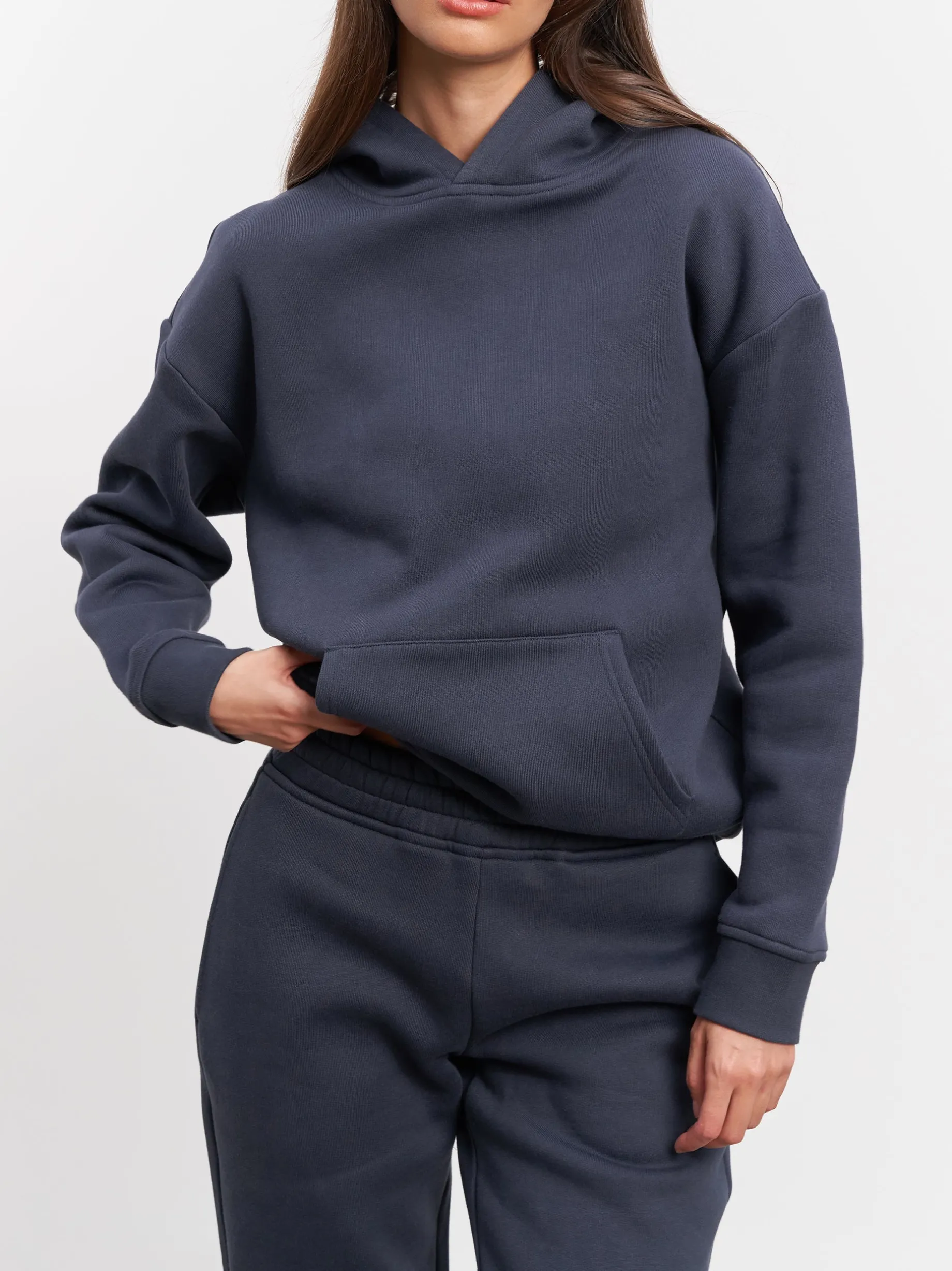 Women Relaxed Hoodie - Slate Blue