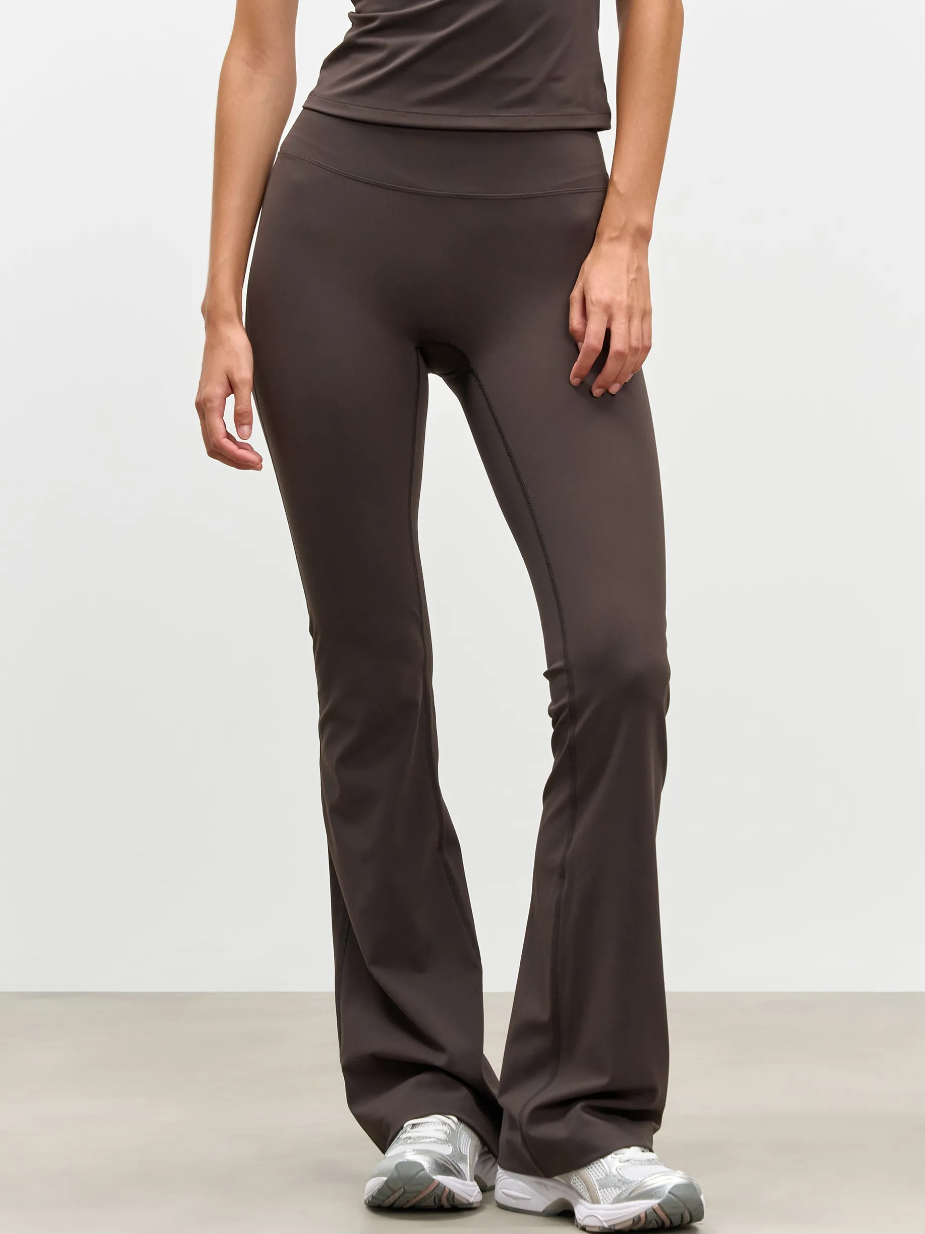 Womens Active Flared Legging - Brown