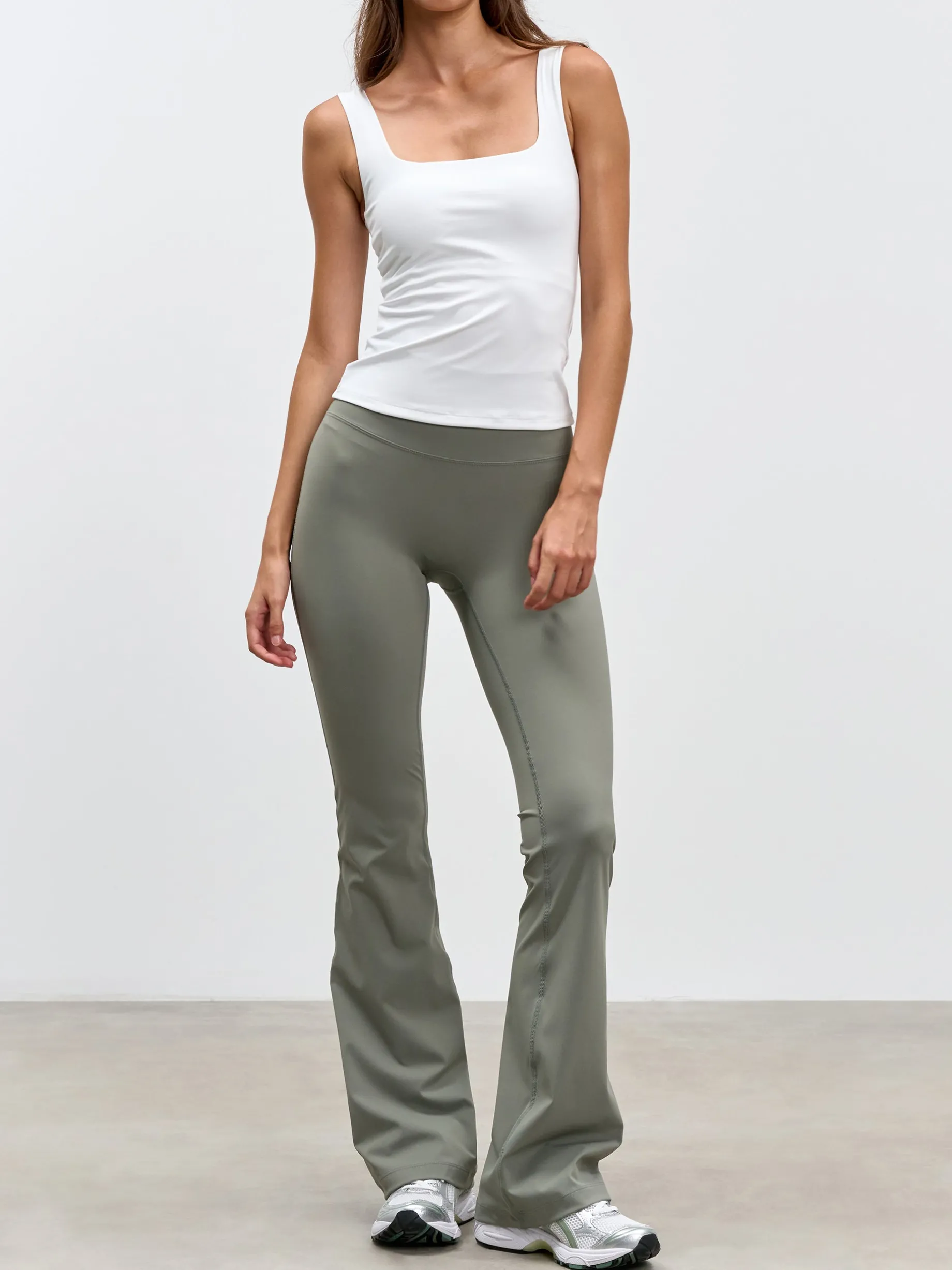 Womens Active Square Neck Vest - White