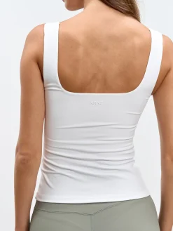 Womens Active Square Neck Vest - White