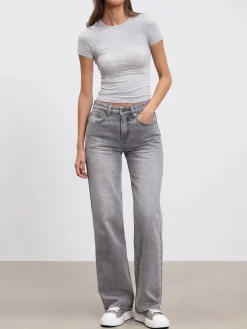 Womens Cotton Jersey T-Shirt - Marl Grey
