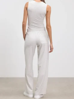 Womens Cotton Modal Round Neck Vest - Marl Grey