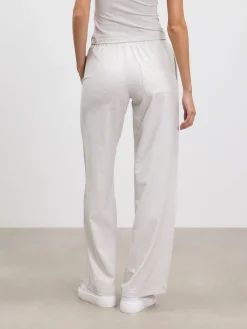 Womens Cotton Modal Wide Leg Pull On Trouser - Marl Grey