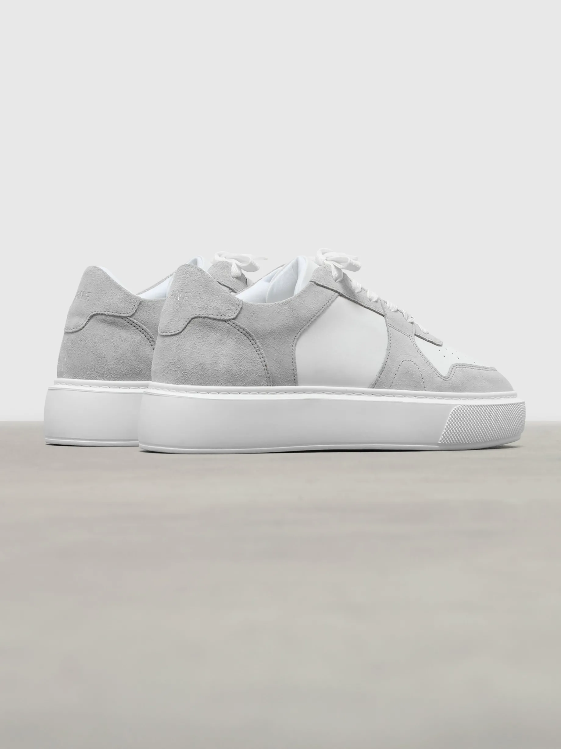 Womens Court Trainer - White Mid Grey