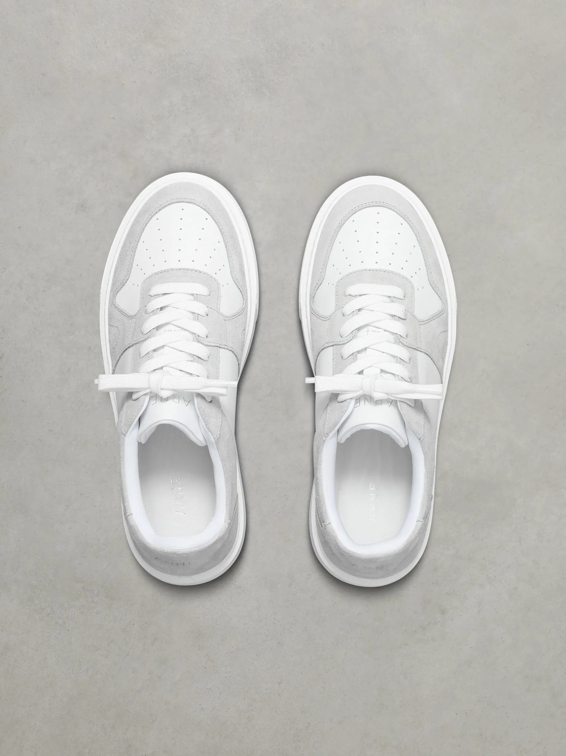 Womens Court Trainer - White Mid Grey