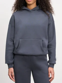 Womens Neoprene Hoodie - Slate Blue