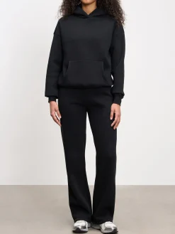 Womens Neoprene Straight Leg Jogger - Black