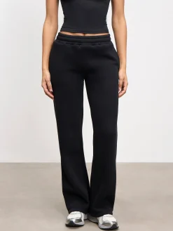 Womens Neoprene Straight Leg Jogger - Black