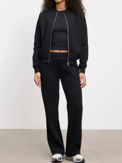 Womens Neoprene Straight Leg Jogger - Black