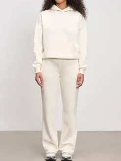Womens Neoprene Straight Leg Jogger - Ecru