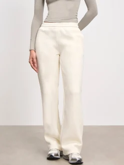 Womens Neoprene Straight Leg Jogger - Ecru