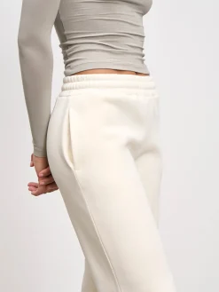 Womens Neoprene Straight Leg Jogger - Ecru