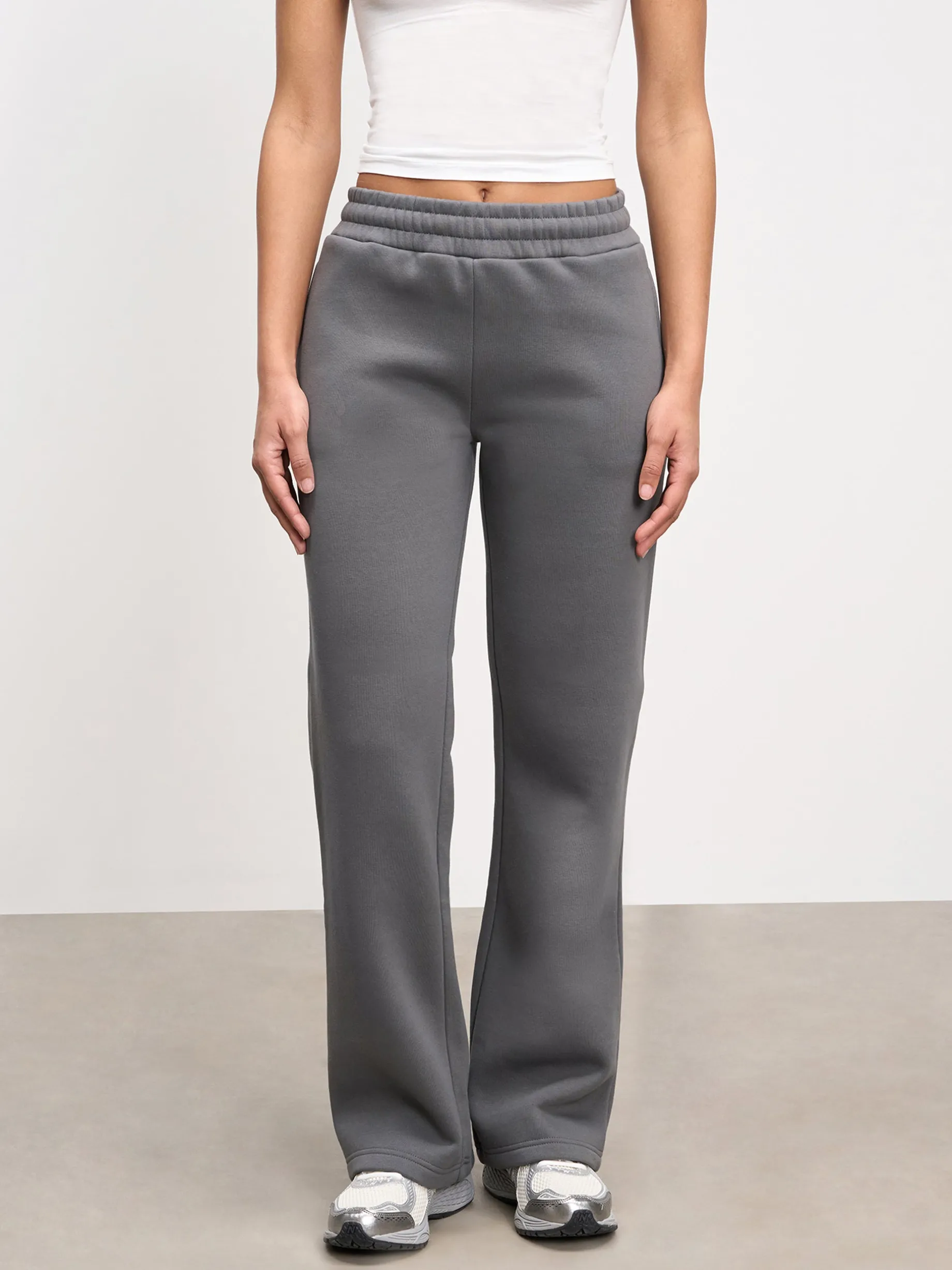 Womens Neoprene Straight Leg Jogger - Grey