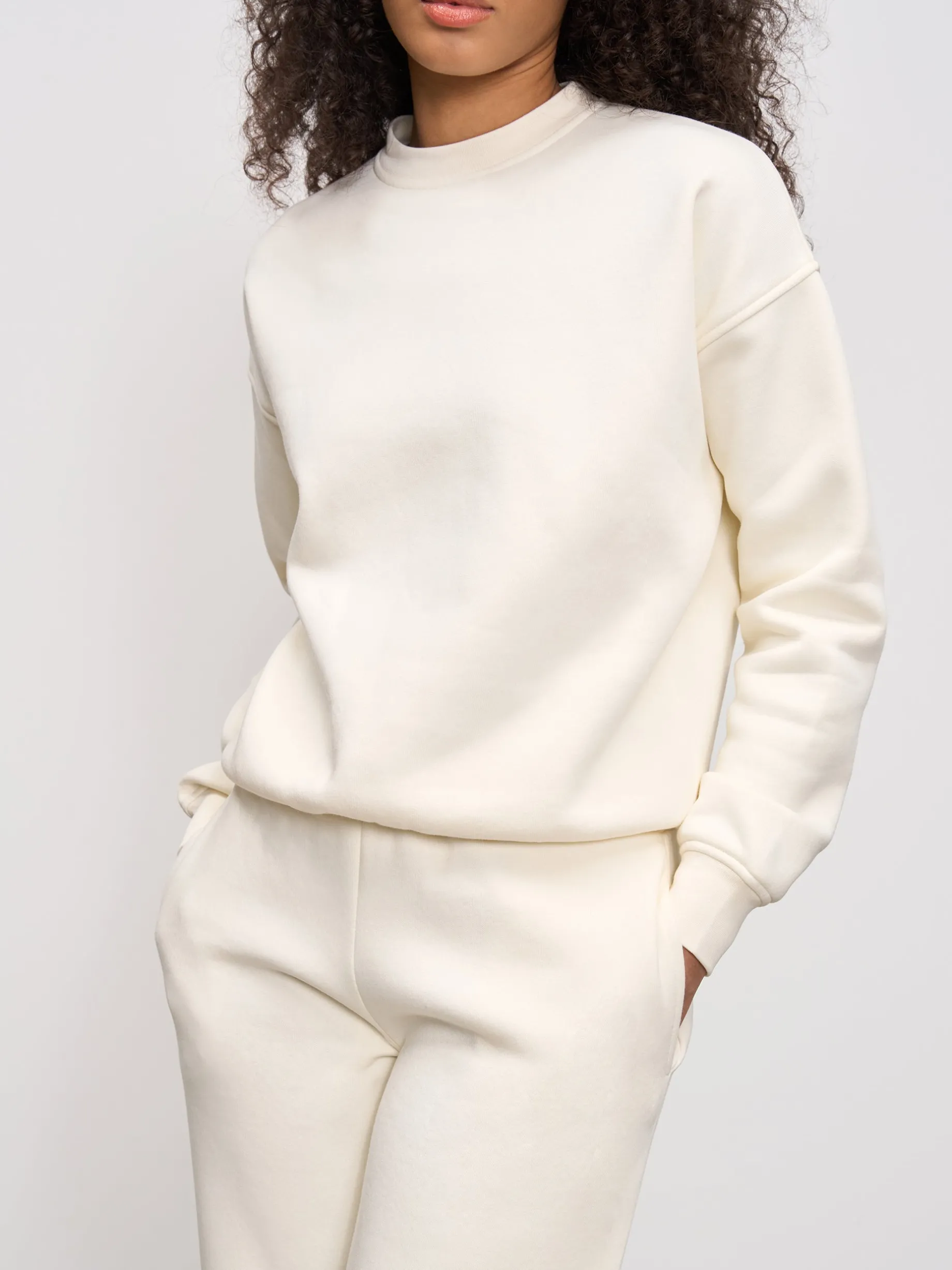 Womens Neoprene Sweatshirt - Ecru