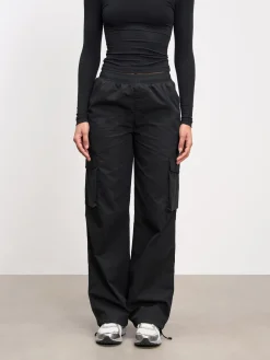 Womens Parachute Cargo Pant - Black