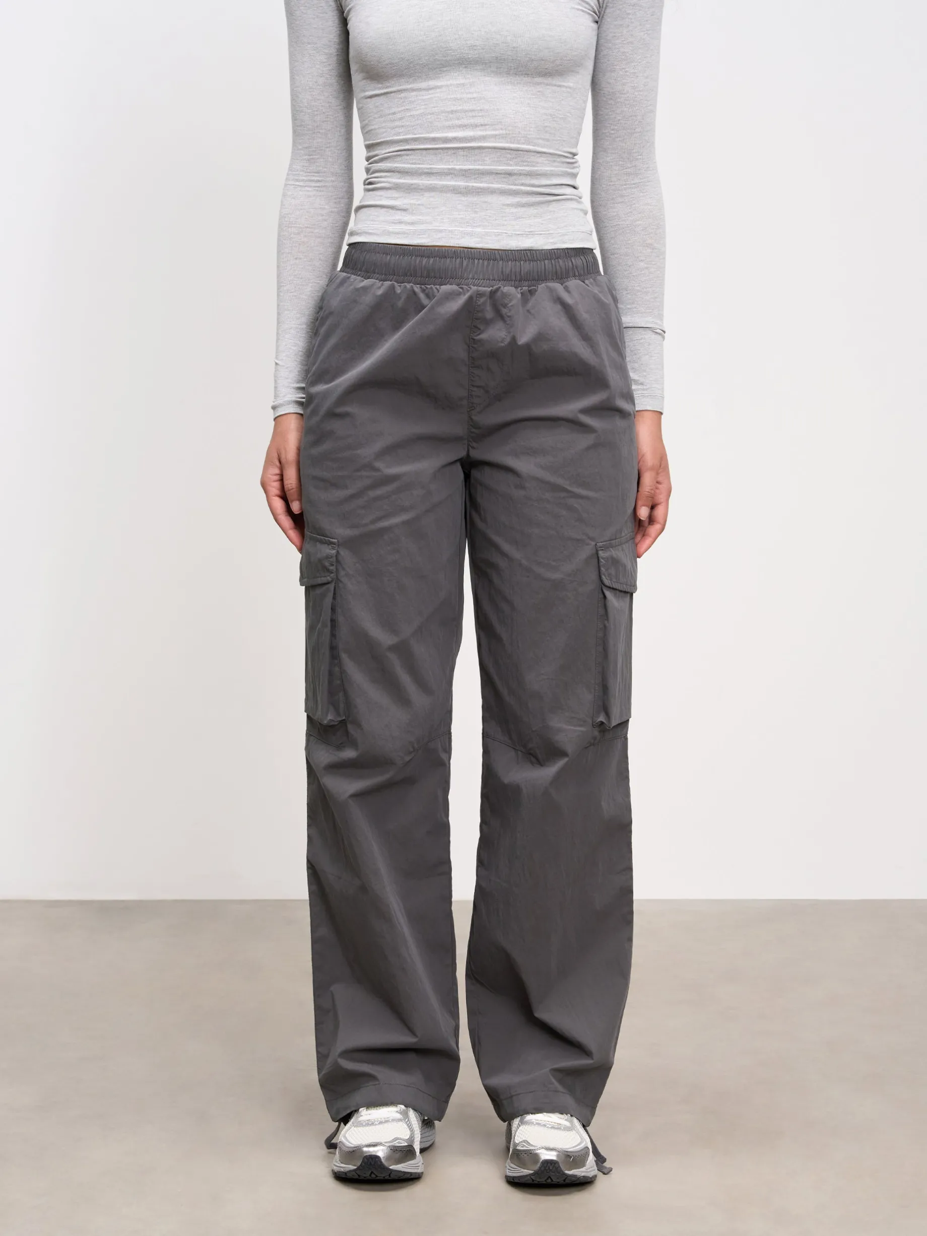 Womens Parachute Cargo Pant - Grey